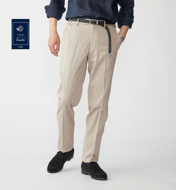SHIPS「SHIPS: コットン コードレーン スラックス」|スラックス|ベージュ系