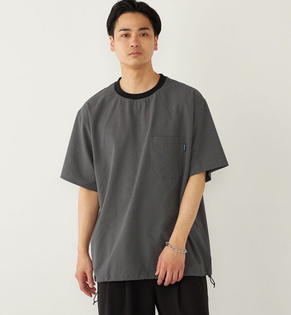 SHIPS Colors 「SHIPS Colors:〈接触冷感・吸水速乾・洗濯機可能〉ライト サッカー Tシャツ」|Tシャツ・カットソー|グレー