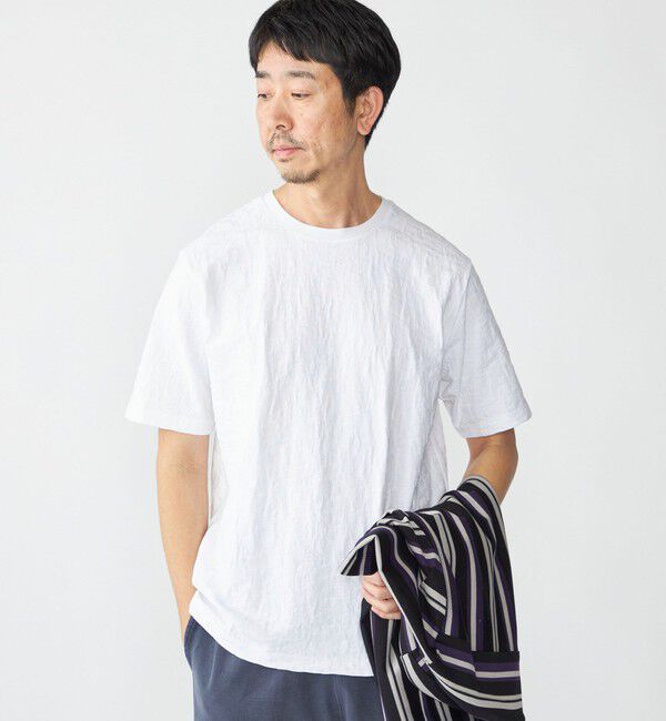 SHIPS「SHIPS: リンクス ジャカード リーフ Tシャツ」|Tシャツ・カットソー|