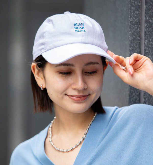 SHIPS any「【一部WEB限定】newhattan: BLAH BLAH BLAH. 刺繍 ベースボールキャップ◇」|キャップ・キャスケット|