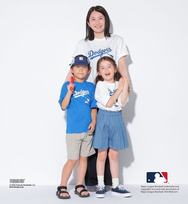 SHIPS KIDS「SHIPS KIDS:100～125cm / PEANUTS&times;MLB プリント Tシャツ」|Tシャツ・カットソー|