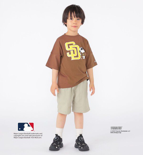 SHIPS KIDS「SHIPS KIDS:100～125cm / PEANUTS&times;MLB プリント Tシャツ」|Tシャツ・カットソー|
