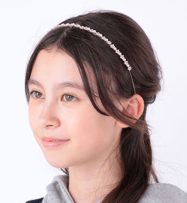 SHIPS KIDS「SHIPS KIDS: パール カチューシャ」|カチューシャ|ライトホワイト