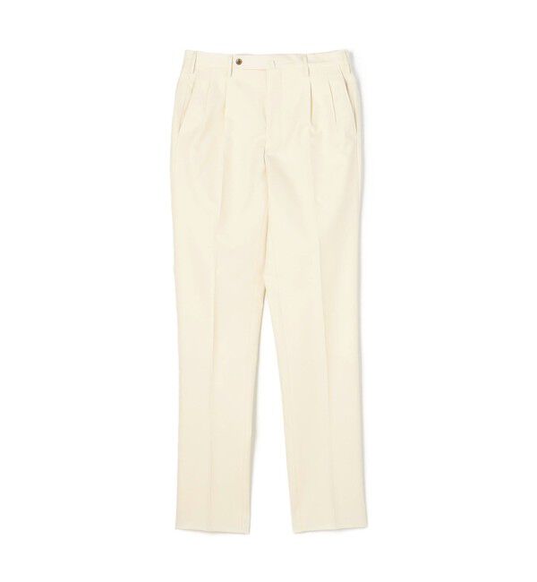 TOMORROWLAND MENS「ウールコットンツイル 2プリーツスラックス」|スラックス|13 ホワイト