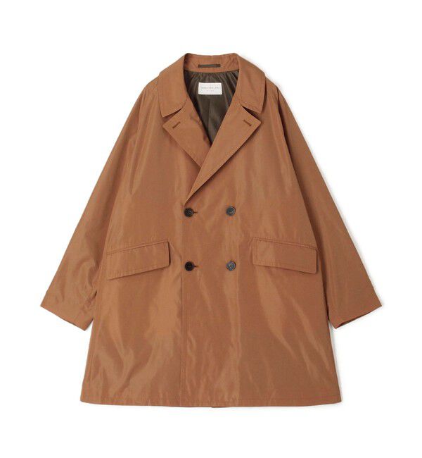 TOMORROWLAND MENS「ポリエステルタフタ ダブルブレステッド4Bコート」|ピーコート|45 ブラウン