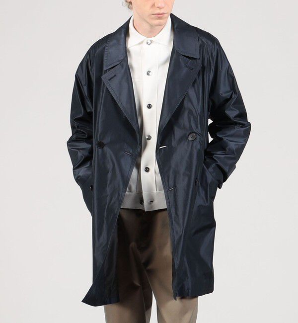 TOMORROWLAND MENS「ポリエステルタフタ ダブルブレステッド4Bコート」|ピーコート|