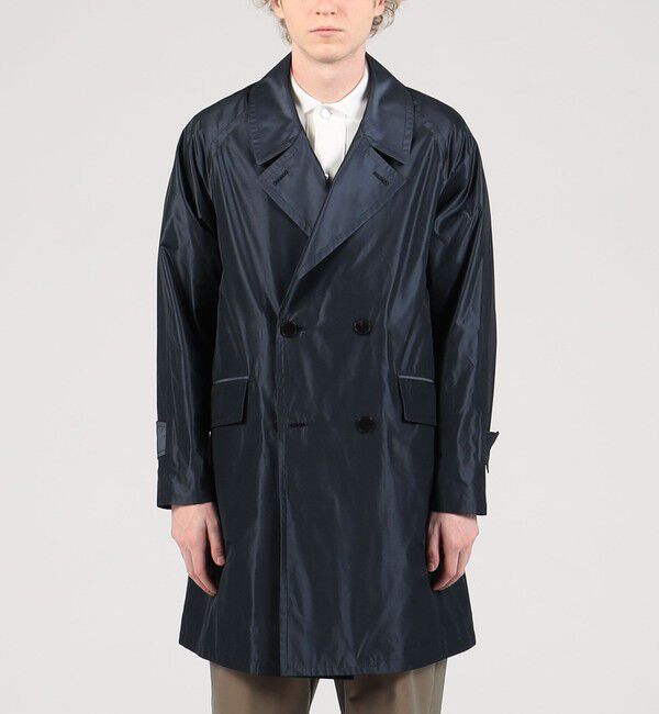 TOMORROWLAND MENS「ポリエステルタフタ ダブルブレステッド4Bコート」|ピーコート|
