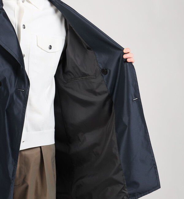 TOMORROWLAND MENS「ポリエステルタフタ ダブルブレステッド4Bコート」|ピーコート|
