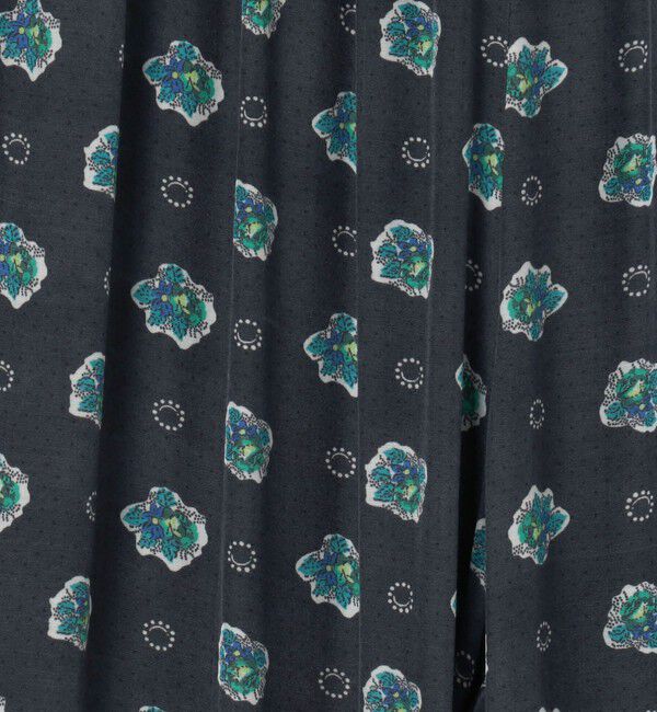 SOULEIADO「レーヨンシャンタンプリント コンビネゾン」|オールインワン|