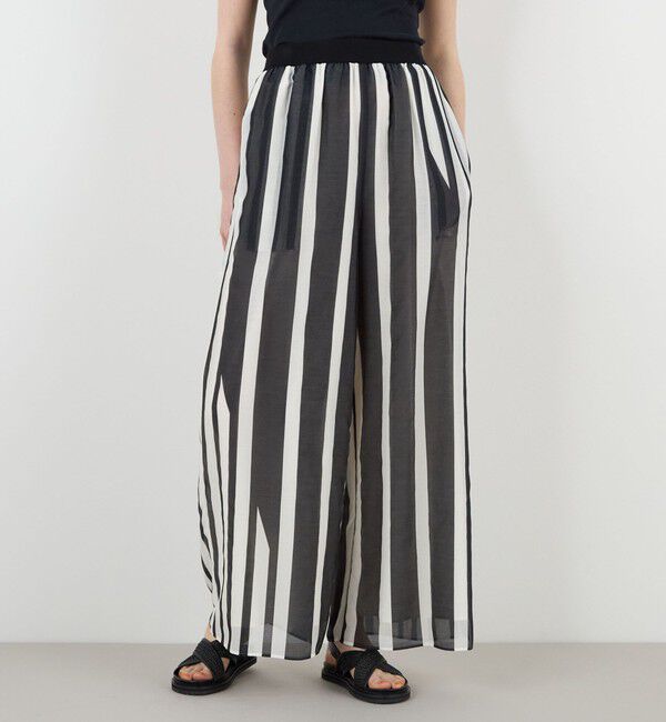 DES PRES「サークルストライププリント ギャザーワイドパンツ」|その他|