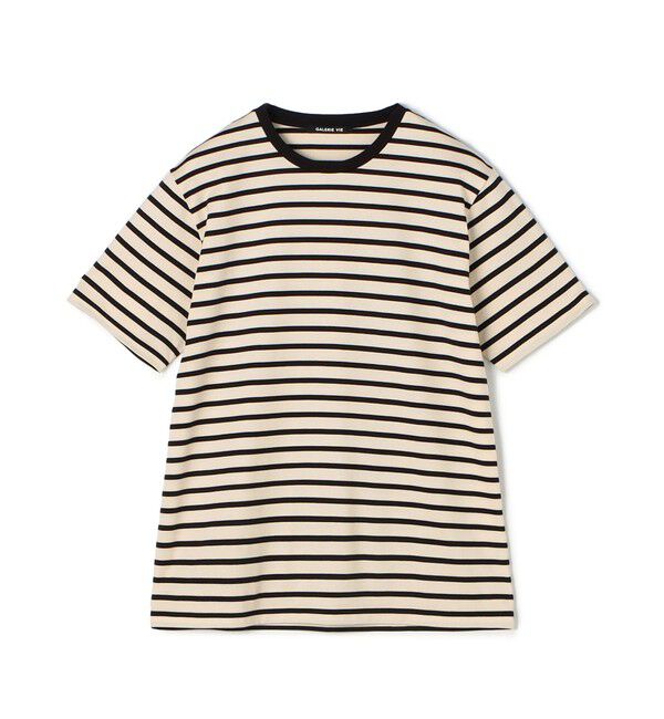 GALERIE VIE「ファインコットン ハーフスリーブTシャツ」|Tシャツ・カットソー|16 ブラック系
