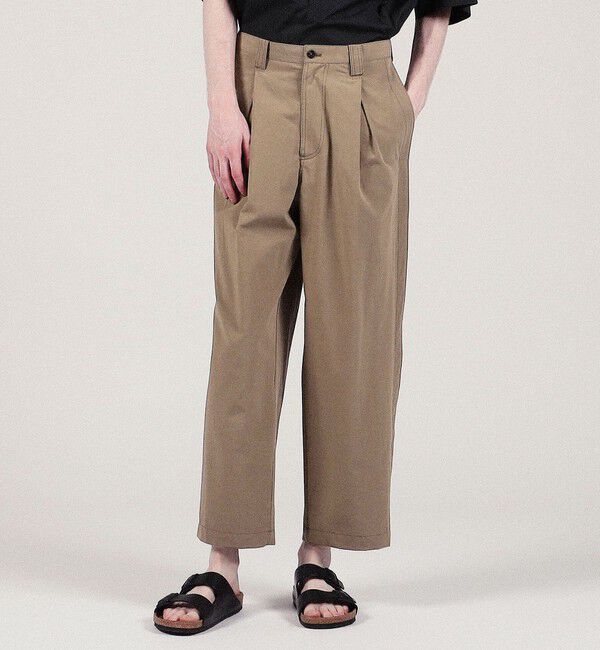TOMORROWLAND MENS「コットンウェザー タックパンツ」|チノ|