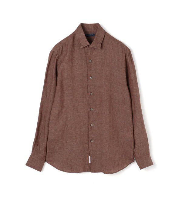 TOMORROWLAND MENS「リネン セミワイドカラーシャツ」|シャツ・ブラウス|47 ブラウン
