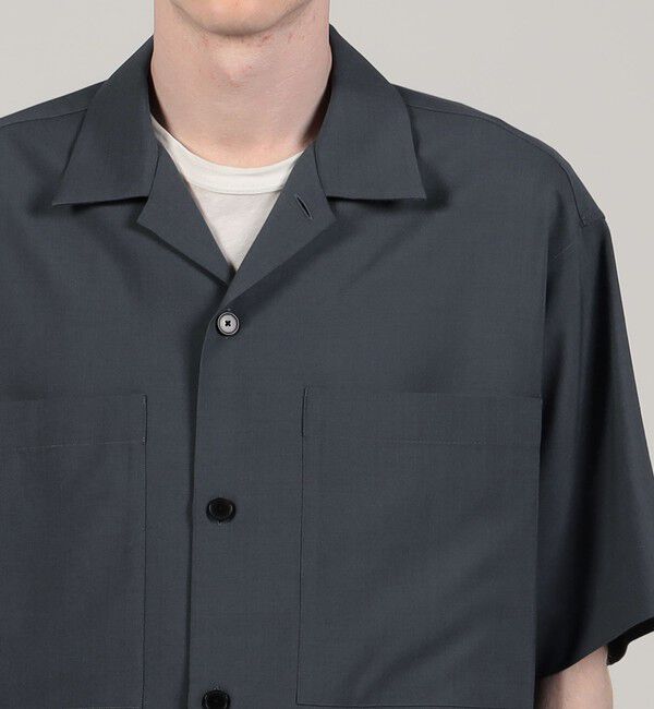 TOMORROWLAND MENS「ポリエステルウールポプリン オープンカラーシャツ」|シャツ・ブラウス|