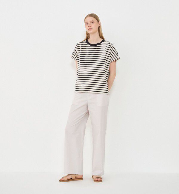 GALERIE VIE「ファインコットン ワイドクルーネックプルオーバー」|Tシャツ・カットソー|