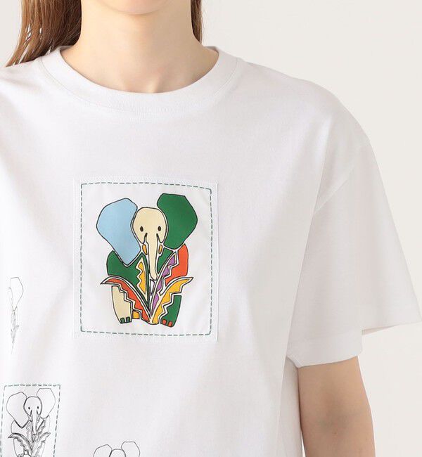 CABaN「ドライスビンコットン ELEPHANTマーチエンブロイダリーTシャツ」|Tシャツ・カットソー|