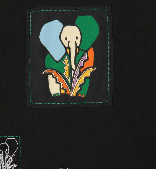 CABaN「ドライスビンコットン ELEPHANTマーチエンブロイダリーTシャツ」|Tシャツ・カットソー|