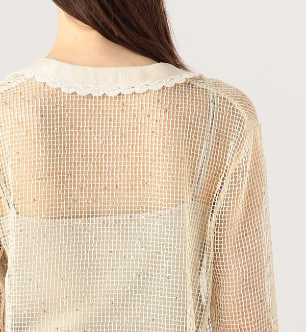 DES PRES「スパークリングネット シャツカーディガン」|シャツ・ブラウス|