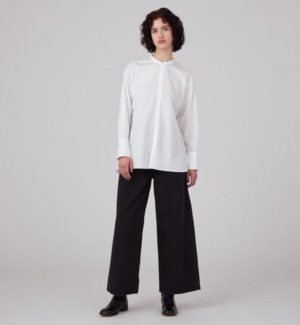 MACPHEE「コットンブロード バンドカラーシャツ」|シャツ・ブラウス|