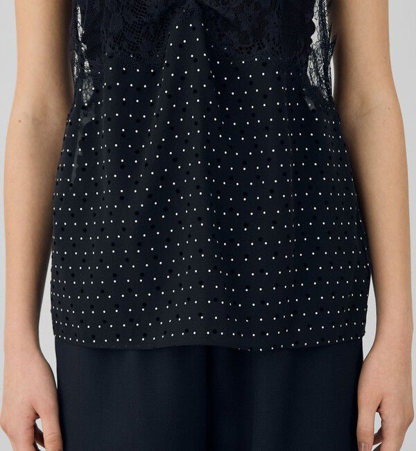 DES PRES「シルクドットプリント  キャミソール」|シャツ・ブラウス|