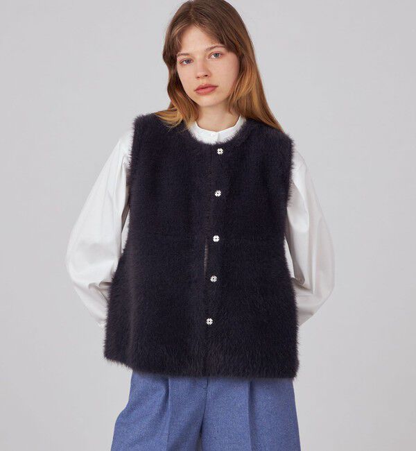 Ballsey「フェザーヤーン ペプラムベスト」|ベスト・ジレ|