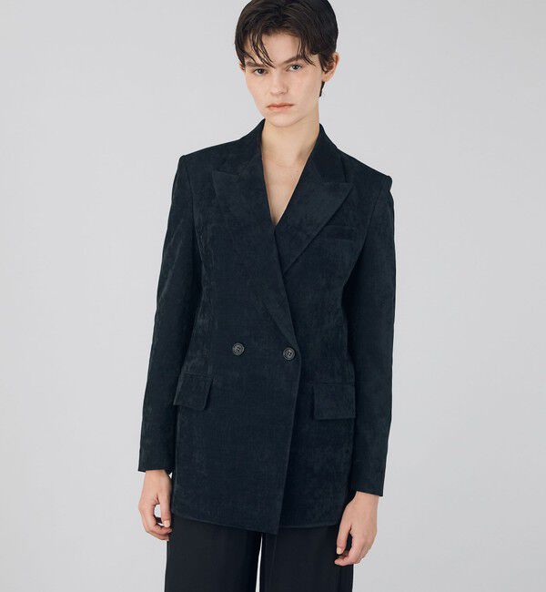 DES PRES「コットンレーヨンベルベット ダブルブレストジャケット」|テーラードジャケット|