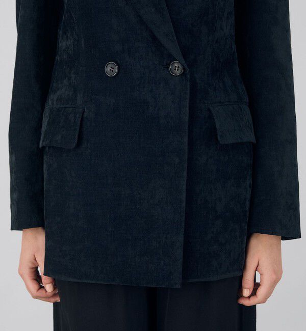 DES PRES「コットンレーヨンベルベット ダブルブレストジャケット」|テーラードジャケット|