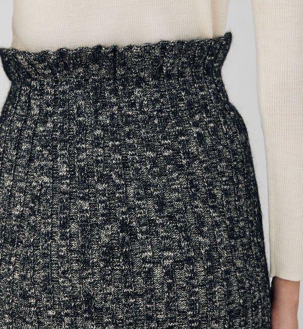 DES PRES「アルパカミックススラブ フレアミディスカート」|フレア|