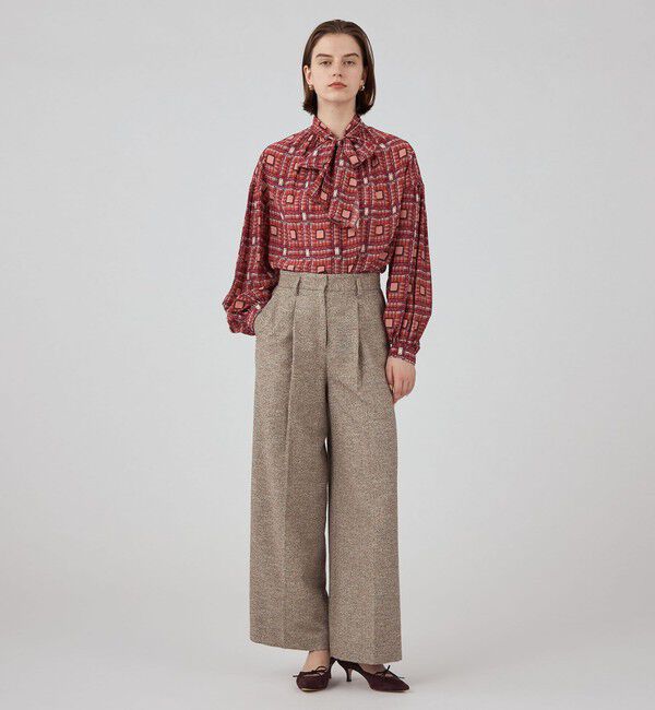 Ballsey「Jennifer タックワイドパンツ」|スラックス|