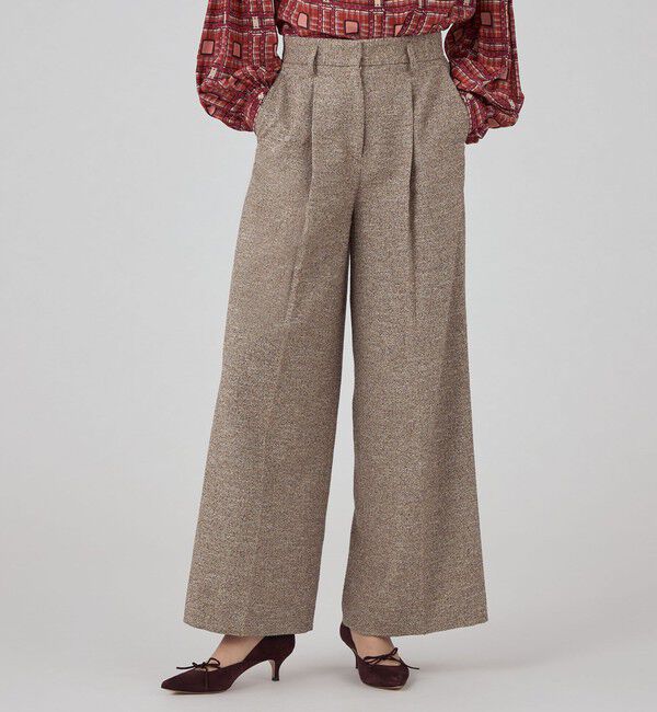 Ballsey「Jennifer タックワイドパンツ」|スラックス|