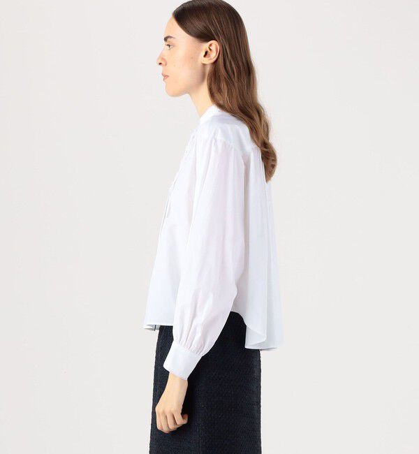 TOMORROWLAND collection「ホワイトコンビネーション タックボザムブラウス」|シャツ・ブラウス|