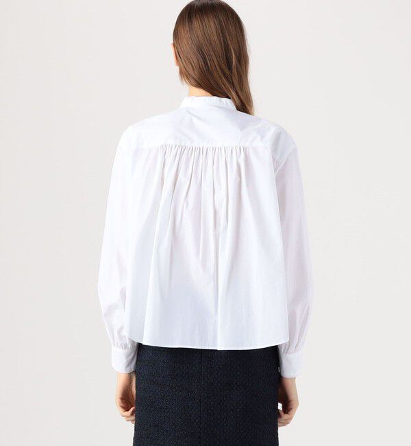 TOMORROWLAND collection「ホワイトコンビネーション タックボザムブラウス」|シャツ・ブラウス|