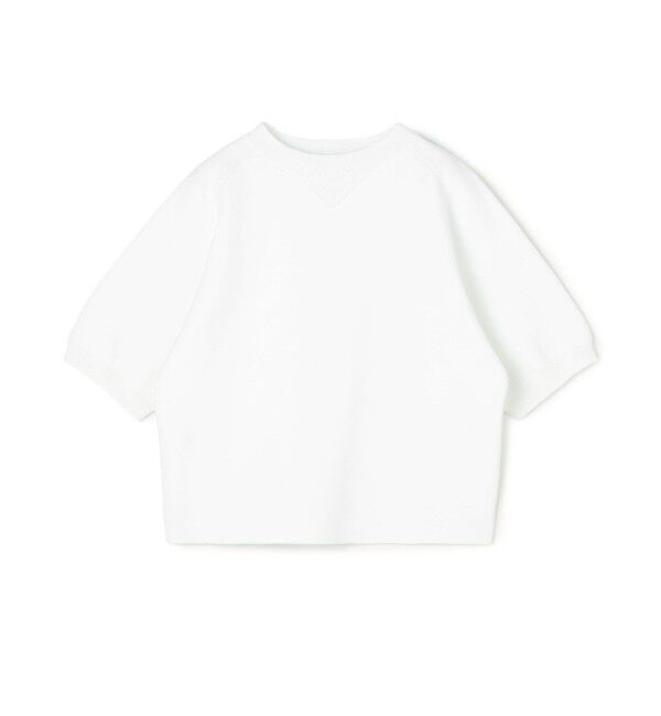 MACPHEE「【WEB限定】 ダブルニット ハーフスリーブプルオーバー」|ニット・セーター|11 ホワイト