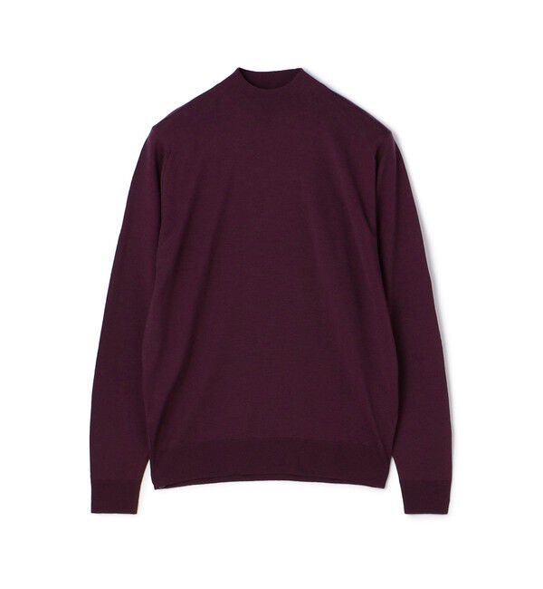 TOMORROWLAND BUYING WEAR「JOHN SMEDLEY 30G MODERN FIT ウール モックネックプルオーバー KILDAY」|ニット・セーター|75 パープル
