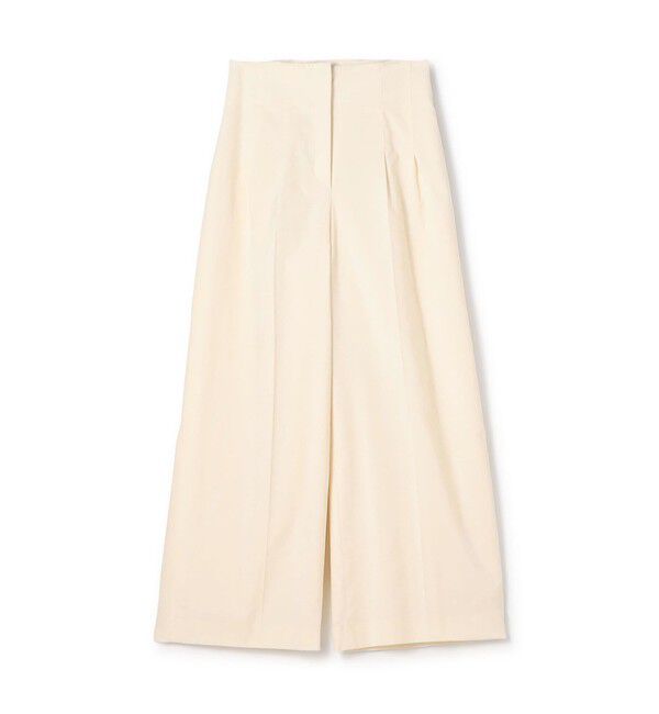 DES PRES「コットンレーヨンベルベット クロップドワイドパンツ」|スラックス|11 ホワイト