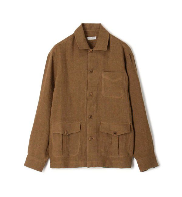 TOMORROWLAND BUYING WEAR「Salvatore Piccolo リネンウール シャツブルゾン」|ブルゾン・スタジャン|47 ブラウン