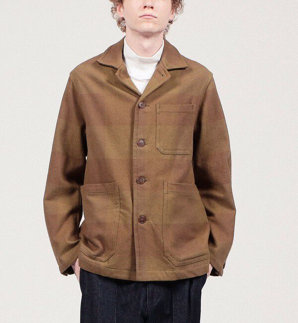TOMORROWLAND MENS「インドコットンネル ブルゾン」|ブルゾン・スタジャン|