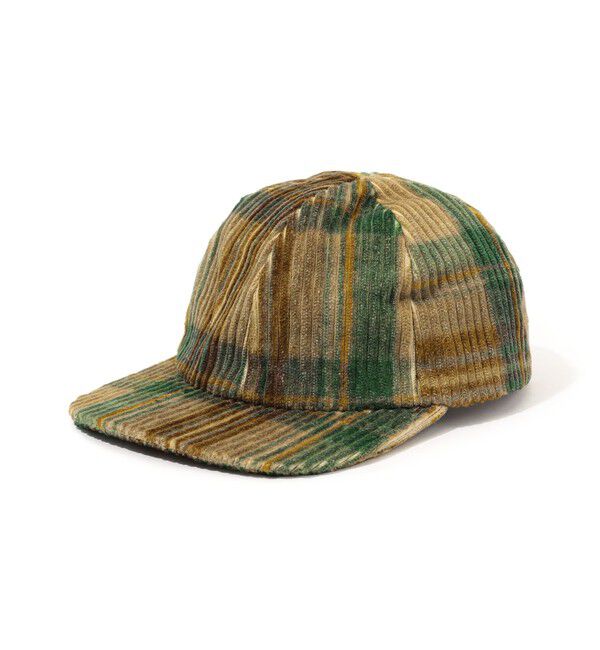 CABaN「CABaN チェックプリントコーデュロイ キャップ」|キャップ・キャスケット|48 ダークブラウン系