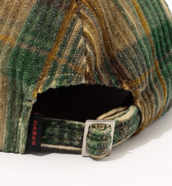 CABaN「CABaN チェックプリントコーデュロイ キャップ」|キャップ・キャスケット|