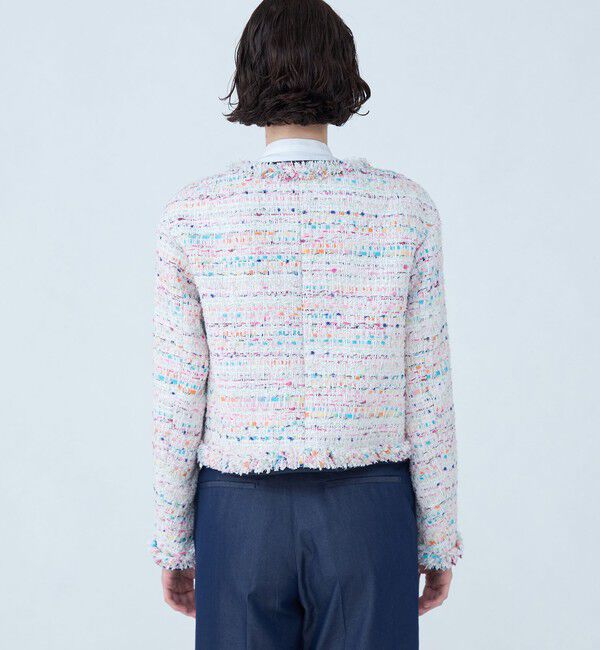 TOMORROWLAND collection「パステルファンシー デニムコンビジャケット」|ノーカラージャケット|