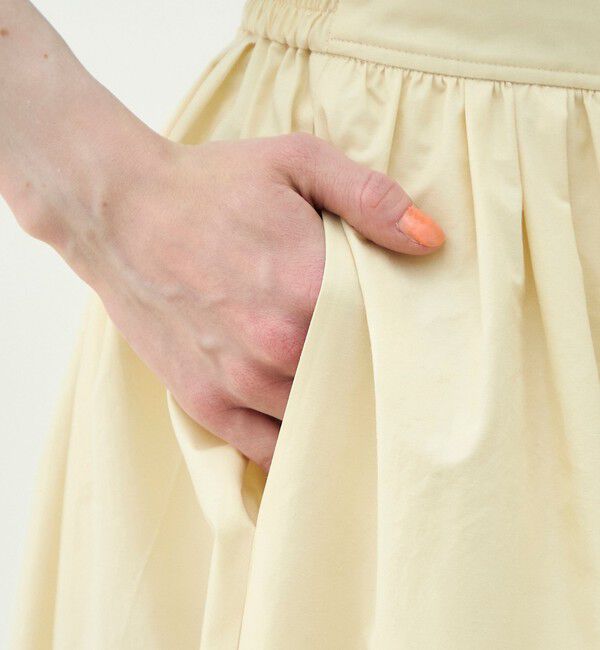 MACPHEE「【一部WEB先行予約】クリスピータフタ ギャザーマキシスカート」|フレア|