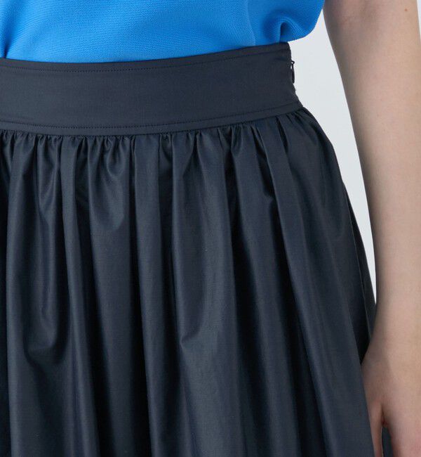 MACPHEE「【一部WEB先行予約】クリスピータフタ ギャザーマキシスカート」|フレア|