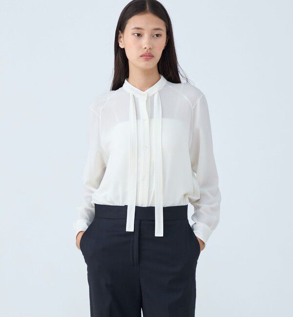 TOMORROWLAND collection「ポリエステルアムンゼン ハンドステッチブラウス」|シャツ・ブラウス|