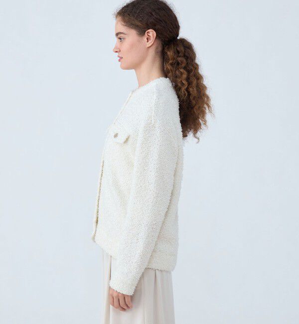 Ballsey「ミックスツイード クルーネックカーディガン」|カーディガン|