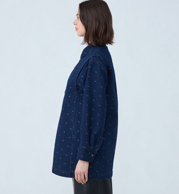 MACPHEE「デニムスパークジャカード Vネックミディジレ」|ベスト・ジレ|