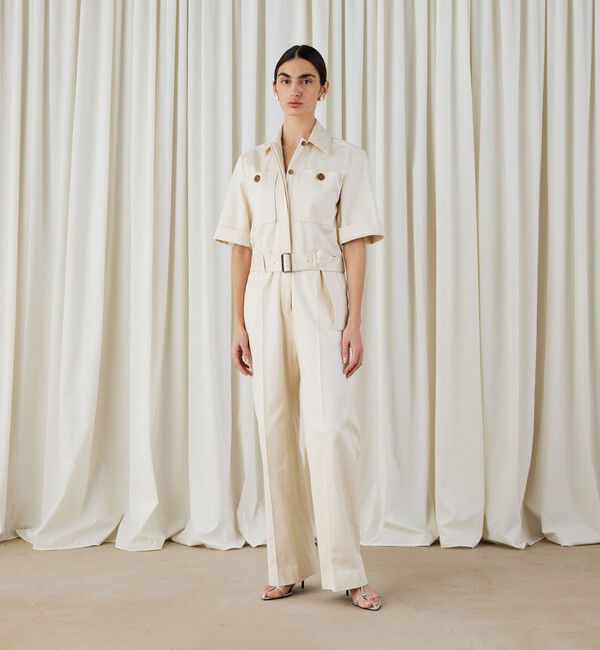 DES PRES「コットンサテン ジャンプスーツ」|オールインワン|