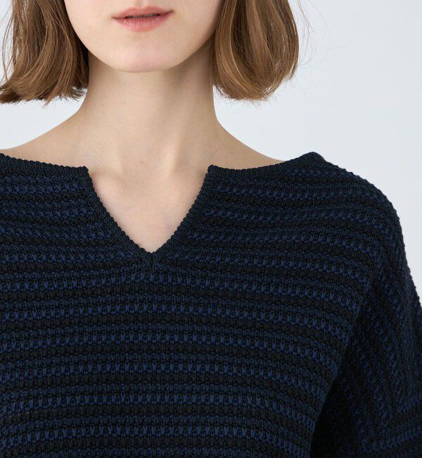MACPHEE「ギマコットン キーネックプルオーバー」|ニット・セーター|