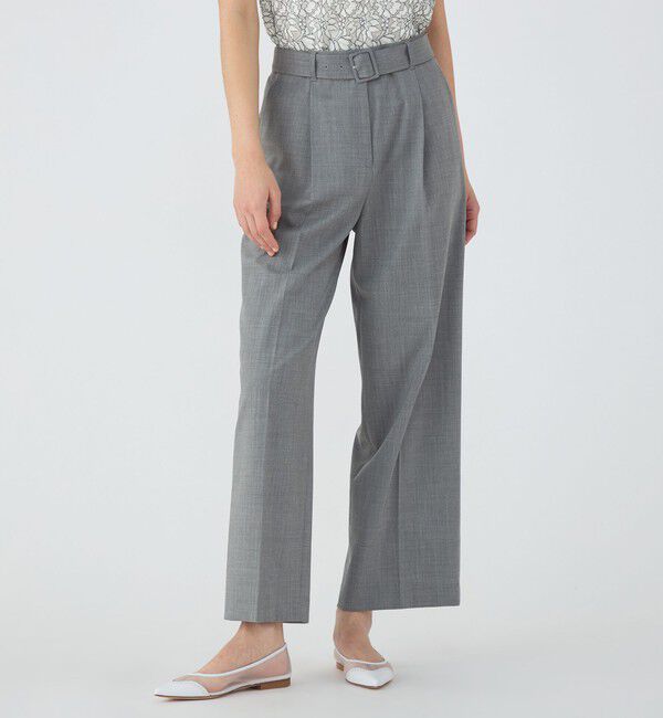 TOMORROWLAND collection「ファインウーステッドウール タックワイドパンツ」|その他|