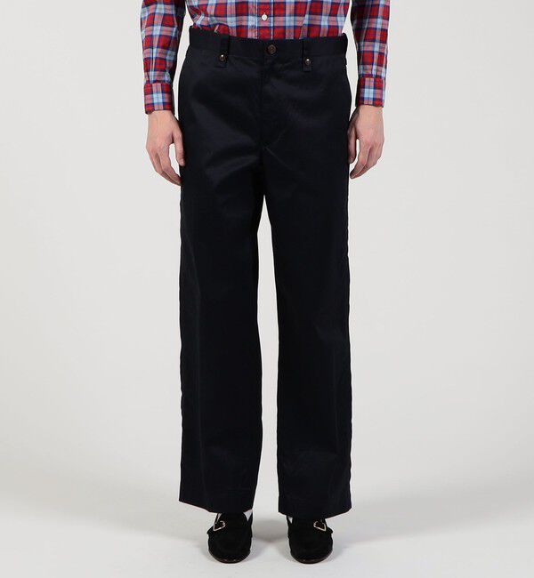 TOMORROWLAND MENS「スーピマコットン チノクロス バレルパンツ」|チノ|