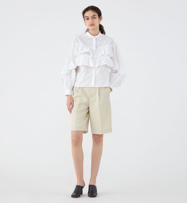 TOMORROWLAND BUYING WEAR「【別注】ne Quittez pas BLACK TIERED FRILLED コットンシャツ」|シャツ・ブラウス|